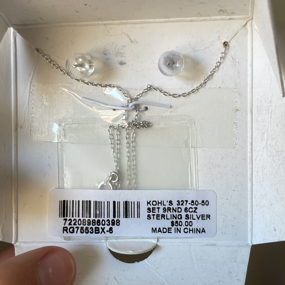 😍sold😍Sterling and cz set - Picture 3 of 3